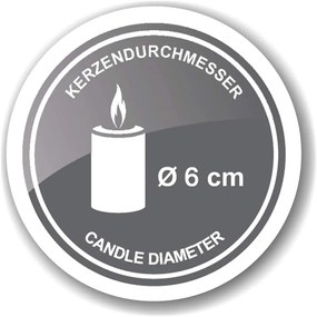 Ádventi gyertyatartó Milano L, ezüst- EDZARD