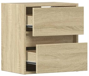 sonoma tölgy színű fali TV-szekrény LED-ekkel 41x31x45 cm