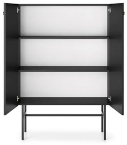 DIMANO magas komód, 93,2x131,7x39, fekete