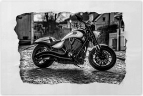 Poszterek 60x40 Fekete-fehér fotó motor