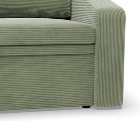Vertico fekvőfotel, 90 cm széles, kordbársony, zöld