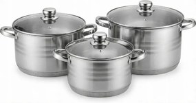 KlönBerg Profi Rozsdamentes Edénykészlet 10L 13L 15L Indukciós 6el