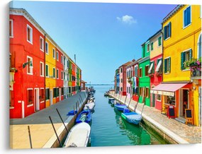 Kép - Burano sziget, Velence, Olaszország (70x50 cm)