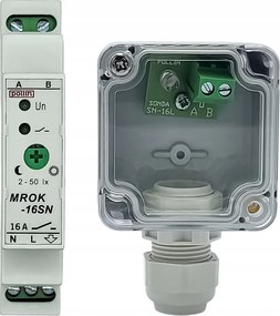 MROK-16SN szürkületi automata 16A kültéri szonda SN-16L IP65 Din 1modul