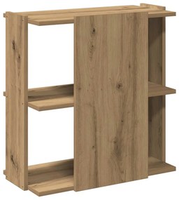 3 szintes kézműves tölgy szerelt fa könyvespolc 60 x 30 x 60 cm
