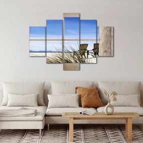 Kép - A strandra néző ablak (150x105 cm)