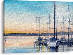 Kép - Csónakázás, akvárium (70x50 cm)