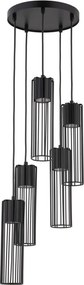 SIGMA LIGHTING 33459 FOBIA Többágú Függesztett Lámpa Fekete GU10 IP20