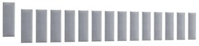 Kárpitozott panel 15 db.  Quadra 300x60 cm (világosszürke). 1052005