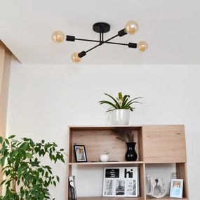 LED Felületre szerelhető csillár CAMBRIDGE 4xE27/8W/230V fekete