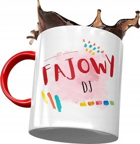 Piros Bögre DJ-nek Cool Dj Ajándék Bögre Nyomtatott Fotóval