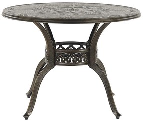 Barna alumínium kerek asztal ⌀ 100 cm SAPRI Beliani