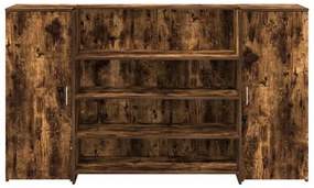 recepciós pult füstös tölgy 180x50x103,5 cm szerelt fa