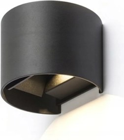 Rendl Tito R DIMM fekete Led fali lámpa 2x3W IP65 szabályozható fényerővel 3000K