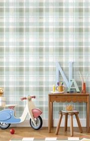 Parato Cristiana Masi Momi Tartan bézs-fehér kockás vlies tapéta – 4492