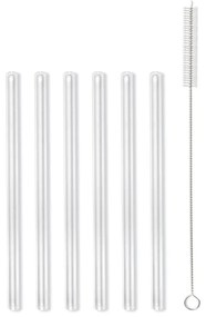 6 db-os üveg szívószál készlet, hosszúság 15 cm - Vialli Design