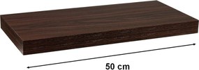 STILISTA Fali polc VOLATO 50 cm fa sötét