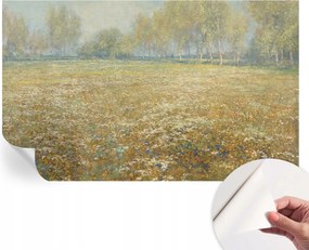 Öntapadós fotótapéta Nappaliba és Hálószobába Virágzó mező 416x254