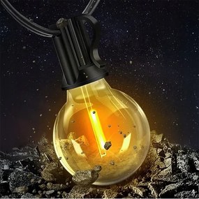 LED Stm kültéri dekorációs fényfüzér 36xE12/1W/24/230V 22,35 m IP65 fekete + távirányító