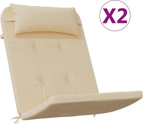 vidaXL 2 db bézs oxford-szövet Adirondack-székpárna