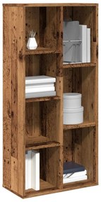 antik fa színű könyvszekrény 50 x 25 x 104 cm