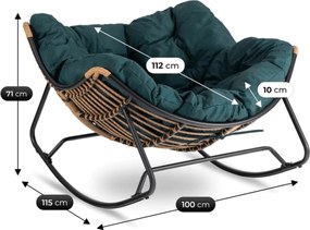 Hintaszék zöld színben ELTON