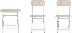 Bézs acél kétszemélyes kerti étkezőgarnitúra Yvonne – Bizzotto