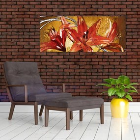 Kép a liliomvirágokról (120x50 cm)