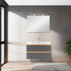 Vario Forte 80 alsó szekrény mosdóval tölgy-antracit