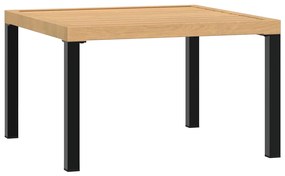 fekete alumínium kerti dohányzóasztal 65 x 65 x 40 cm