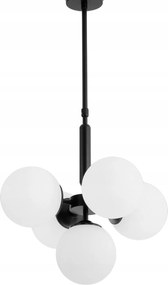 Függőlámpa Mennyezeti Csillár Gömbök fekete Modern tejfehér