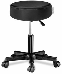 BONI görgős puff, Ø35cm, fekete Casaria