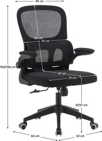 Irodai szék, fekete, RAKIN