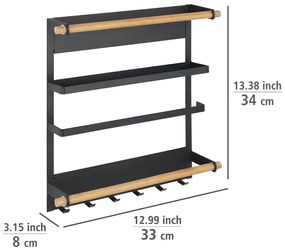 Magna fekete konyhai fali rendszerező - Wenko