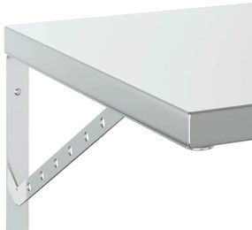 2 db ezüstszínű rozsdamentes acél fali polc 100x40 cm