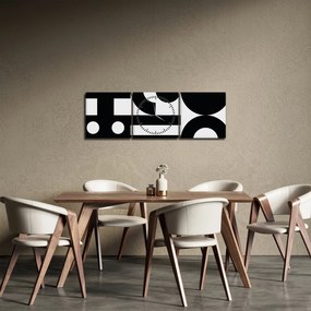 Kép - Geometriai absztrakció N⁰3 (órával) (90x30 cm)