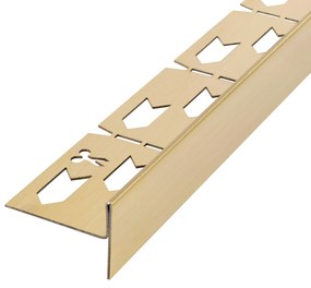 Lejtéskialakító szegély épített zuhanyhoz 140cm Brush Gold