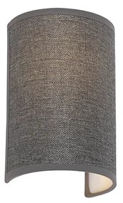 Modern fali lámpa szürke - Simple Drum Jute