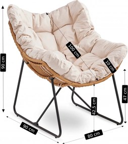 Pihenőfotel bézs színben FIN