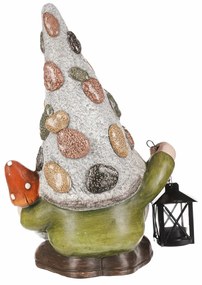 Kerti törpe lámpással, 29 x 41 x 17 cm, MgO