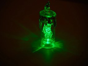 LED oszlopgyertya SANTA 16 cm átlátszó - több kialakítás