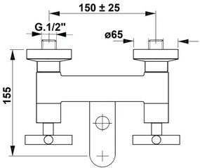 Sapho - AXIA kádcsaptelep, fényes króm