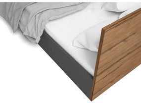 Fekete franciaágy tárolóhellyel és ágyráccsal 160x200 cm Malta - Marckeric