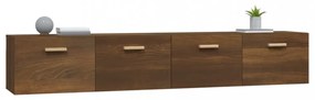 2 db barna tölgy színű szerelt fa faliszekrény 100x36,5x35 cm