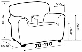 IRPIN elasztikus huzat fotelhez bézs, 70-110 cm, 70 - 110 cm