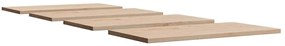 4 db tömör fenyőfa téglalap alakú asztallap 90 x 45 x 1,7 cm