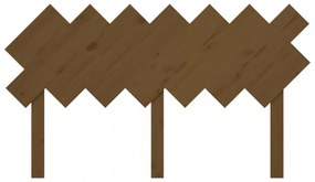 mézbarna tömör fenyőfa ágyfejtámla 141x3x80,5 cm