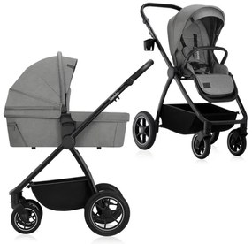 Lionelo - MERIL 2 az 1-ben kombinált babakocsi Grey Stone