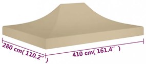bézs tető partisátorhoz 4 x 3 m 270 g/m²