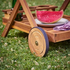 Casaria® Felszolgáló kocsi - akác